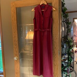 Ann Taylor Red Maxi Sundress for Wedding Guest
